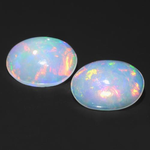 Multicolor Opal Gem - 0.4ct Oval Cabochon (ID: 548157)