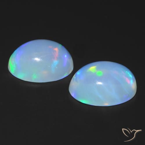 Opal Gemstones in 8 x 6 mm (calibrated) Size for Sale, Opal Stones in Multicolor Color