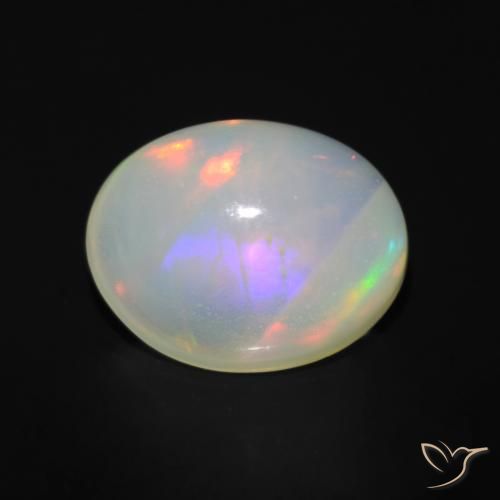 1.36ct Natural Multicolor Opal, Oval, Transparent, Photo A