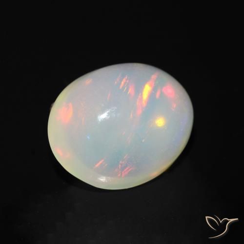 1.36 ct Multicolor Opal Stone, Natural Opal in Oval Cabochon Shape for Sale