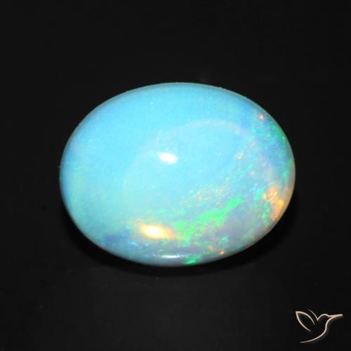 Multicolor Opal Gem - 1.3ct Oval Cabochon (ID: 548402)