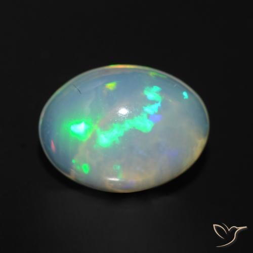 1.21ct Natural Multicolor Opal, Oval, Transparent