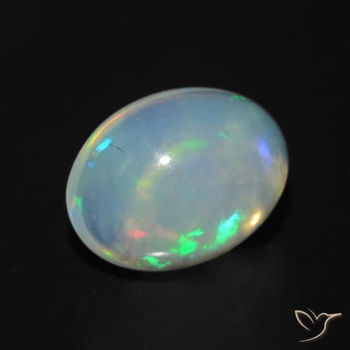 1.21 ct Multicolor Opal Stone, Natural Opal in Oval Cabochon Shape for Sale
