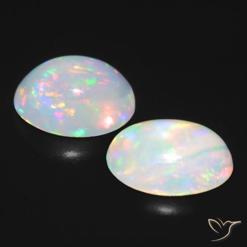 Opal Gemstones in 8 x 6 mm (calibrated) Size for Sale, Opal Stones in Multicolor Color