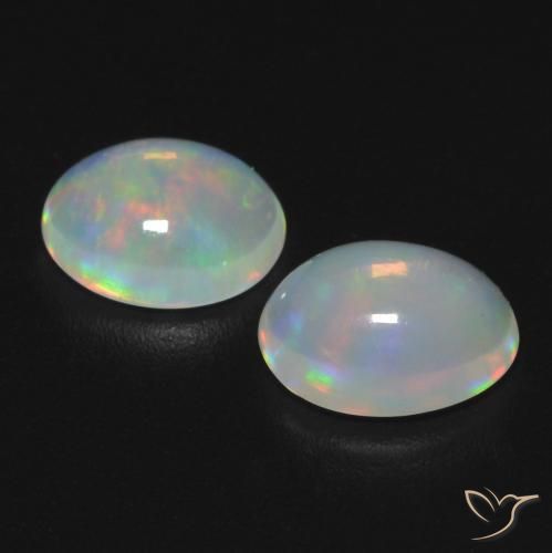 Opal Gemstones in 7 x 5 mm (calibrated) Size for Sale, Opal Stones in Multicolor Color
