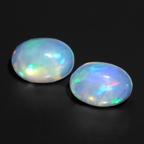Multicolor Opal Gem - 0.4ct Oval Cabochon (ID: 548524)