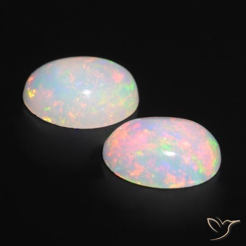 Opal Gemstones in 8 x 6 mm (calibrated) Size for Sale, Opal Stones in Multicolor Color
