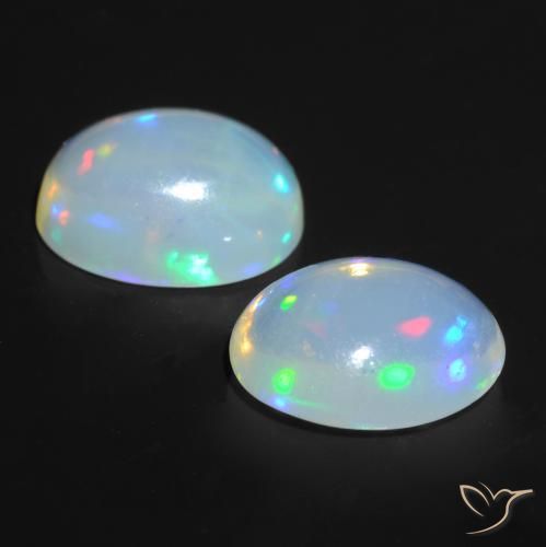 Opal Gemstones in 8.2 x 6.3 mm Size for Sale, Opal Stones in Multicolor Color