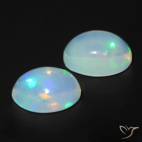 Opal Gemstones in 8 x 6 mm (calibrated) Size for Sale, Opal Stones in Multicolor Color