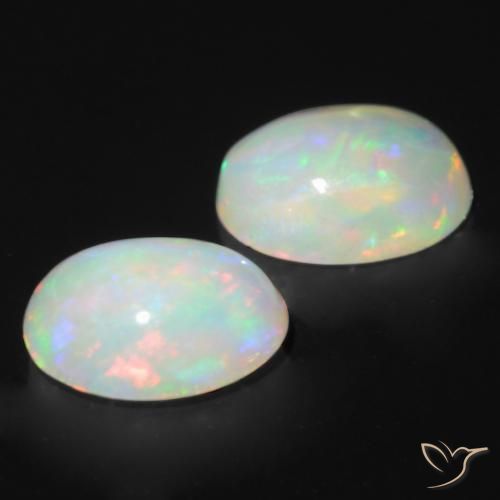 Opal Gemstones in 7.2 x 5.3 mm Size for Sale, Opal Stones in Multicolor Color