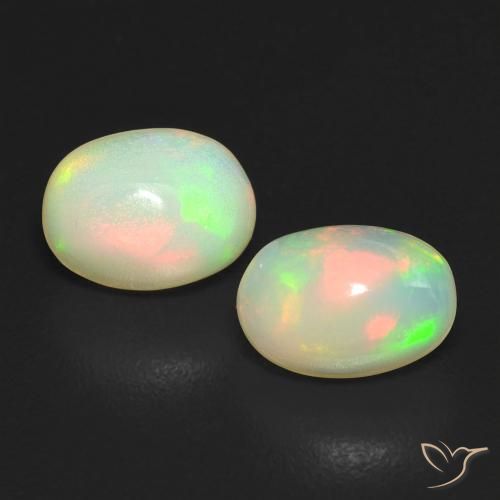 1.12ctw Natural Multicolor Opal, Oval, Translucent
