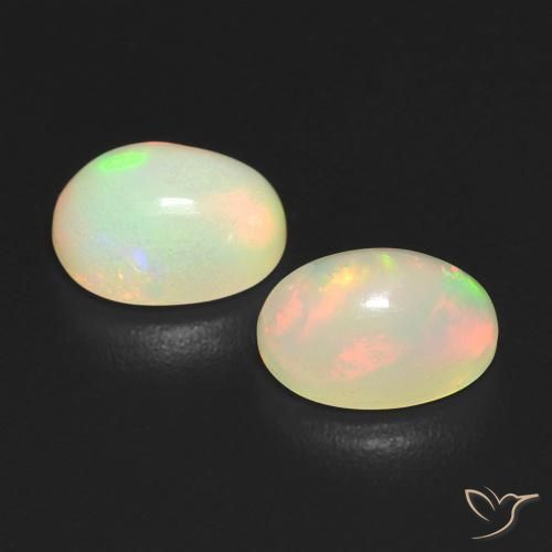 Opal Gemstones in 6.9 x 4.8 mm Size for Sale, Opal Stones in Multicolor Color
