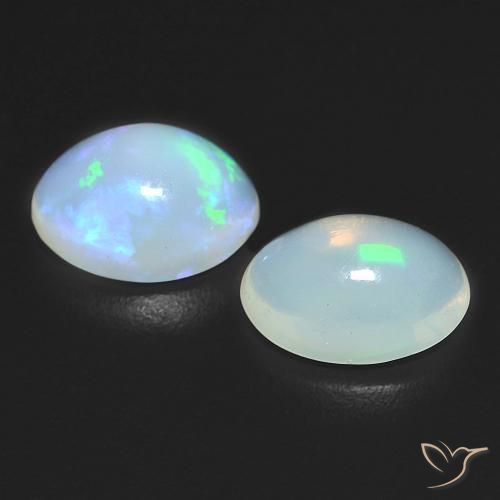 Opal Gemstones in 8 x 6 mm (calibrated) Size for Sale, Opal Stones in Multicolor Color