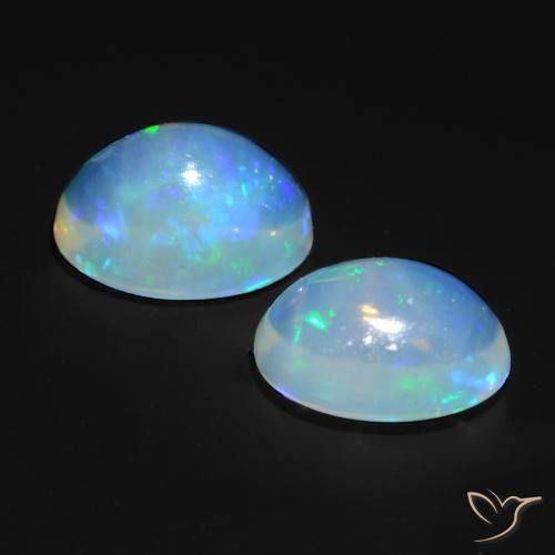Opal Gemstones in 6.9 x 5.2 mm Size for Sale, Opal Stones in Multicolor Color