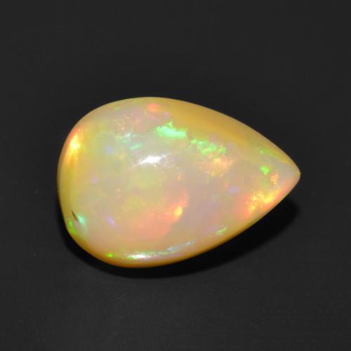 1.01 ct Multicolor Opal Stone, Natural Opal in Pear Cabochon Shape for Sale