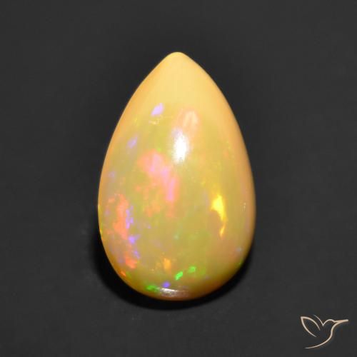 Multicolore Opale Gem - 0.8ct Cabochon pera (ID: 553379)