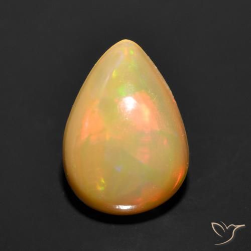 0.89ct Natural Multicolor Opal, Pear Shape, Translucent