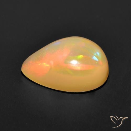 Opal Gemstone in 9 x 6.4 mm Size for Sale, Opal Stone in Multicolor Color