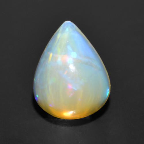 Multicolor Opal Gem - 1.1ct Pear Cabochon (ID: 553381)