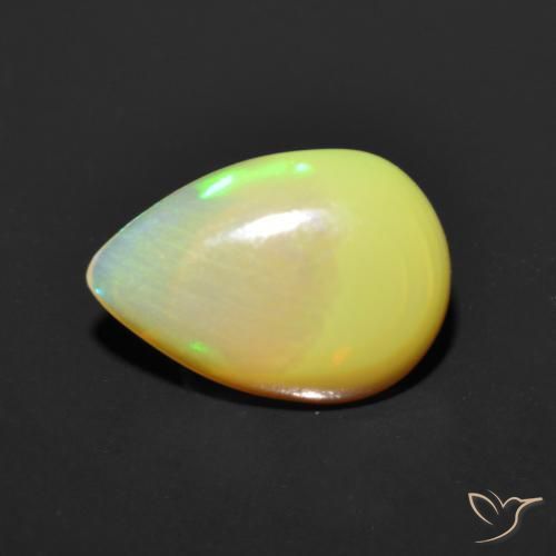 0.87 ct Multicolor Opal Stone, Natural Opal in Pear Cabochon Shape for Sale
