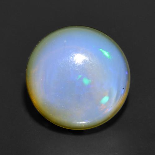 Multicolor Opal Gem - 0.9ct Round Cabochon (ID: 553384)
