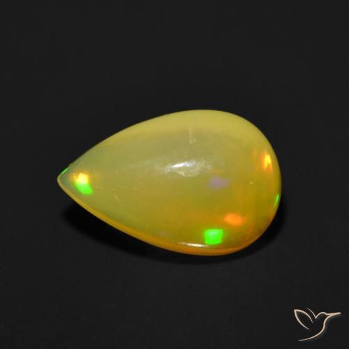 0.98 ct Multicolor Opal Stone, Natural Opal in Pear Cabochon Shape for Sale