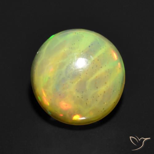 0.85ct Natural Multicolor Opal, Round, Translucent, Photo A