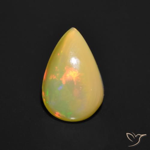 0.85 ct Pear Opal, 8.8 x 5.9 mm From Ethiopia, Photo A