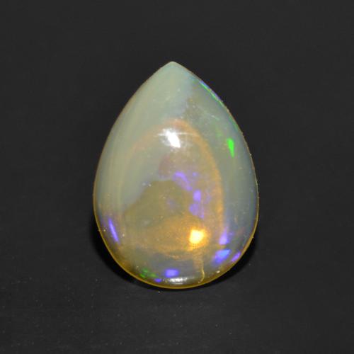Mehrfarbig Opal Edelstein - 0.7ct Birnen Cabochon (ID: 553605)