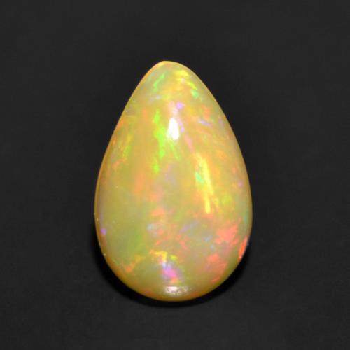 Multicolor Opal Gem - 0.5ct Pear Cabochon (ID: 553606)