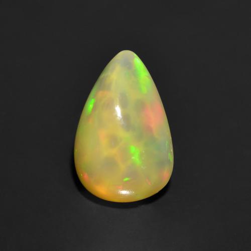 Multicolor Opal Gem - 0.9ct Pear Cabochon (ID: 553607)