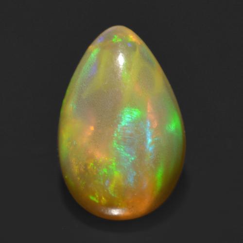 Multicolor Opal Gem - 0.5ct Pear Cabochon (ID: 554123)