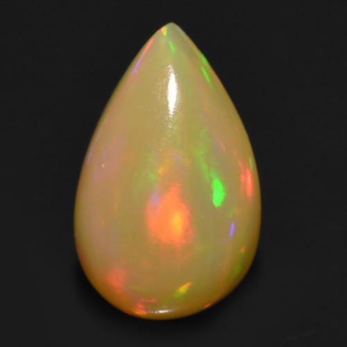 Multicolor Ópalo Gema - 0.7ct Cabujón Pera (ID: 554125)