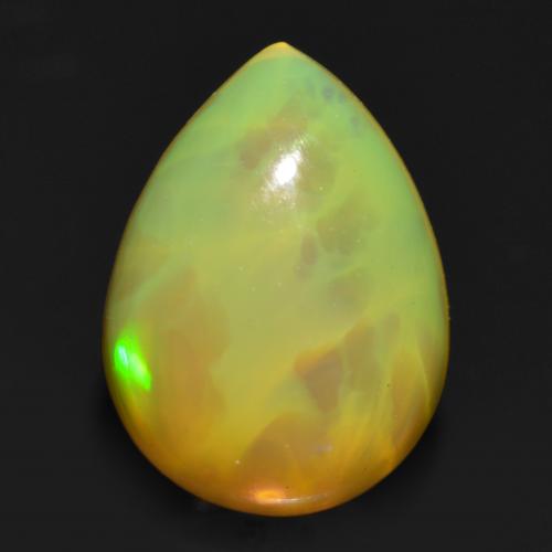 Multicolor Opal Gem - 0.8ct Pear Cabochon (ID: 554127)