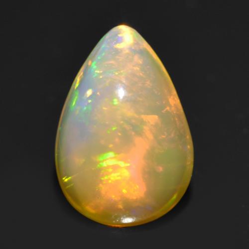 Multicolor Ópalo Gema - 1.1ct Cabujón Pera (ID: 554130)