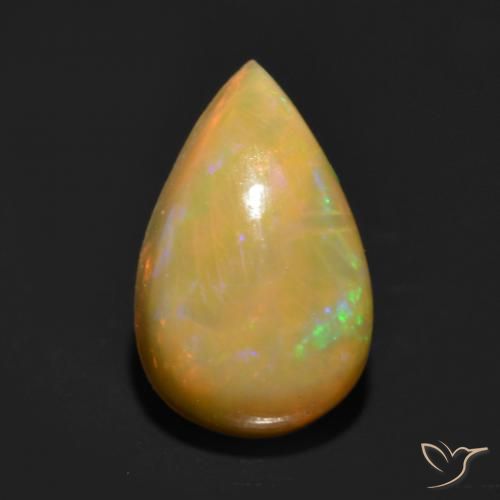 Multicolor Opal Gem - 0.7ct Pear Cabochon (ID: 554131)