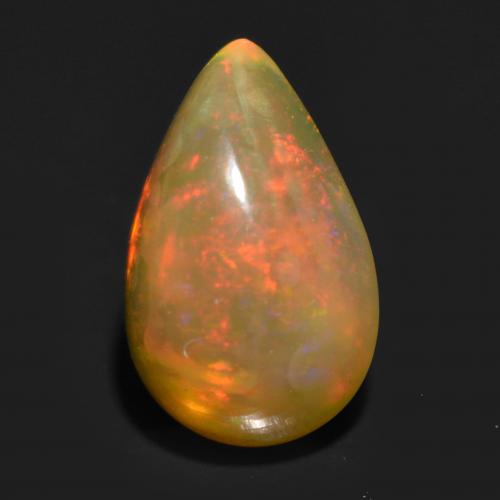 Multicolor Opal Gem - 0.6ct Pear Cabochon (ID: 554132)