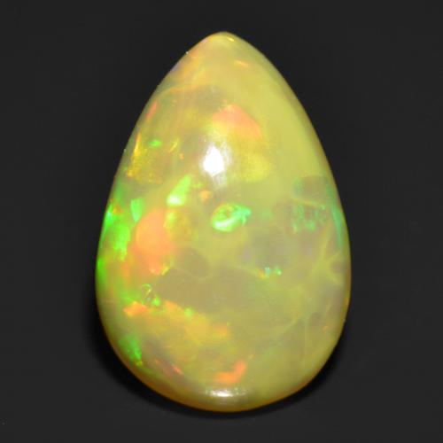 Multicolor Opal Gem - 0.9ct Pear Cabochon (ID: 554134)