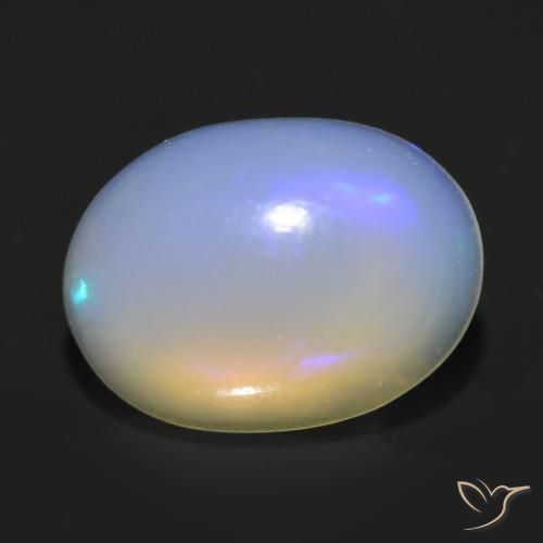 1.13 ct Multicolor Opal Stone, Natural Opal in Oval Cabochon Shape for Sale