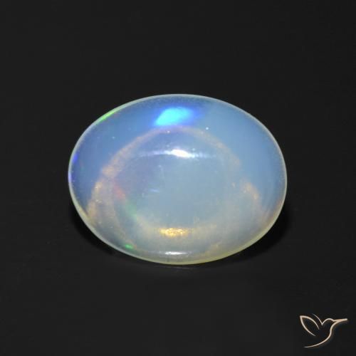 0.93 ct Multicolor Opal Stone, Natural Opal in Oval Cabochon Shape for Sale