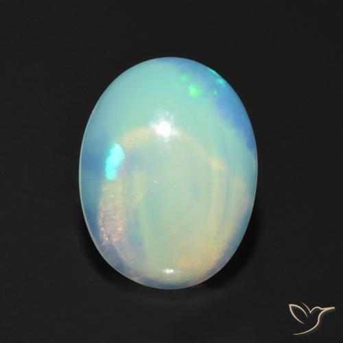 1.38ct Natural Multicolor Opal, Oval, Transparent