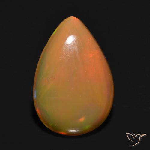 0.96ct Natural Multicolor Opal, Pear Shape, Transparent, Photo A