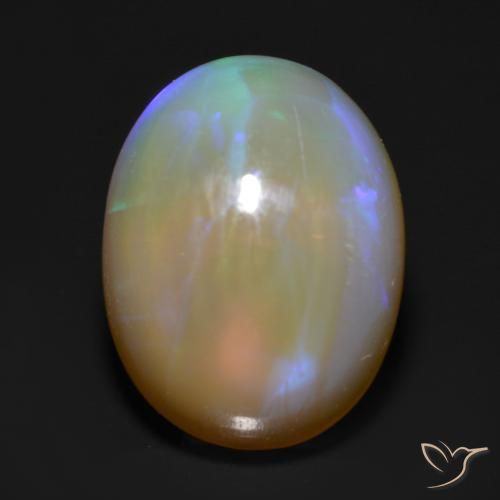 1.38ct Natural Multicolor Opal, Oval, Transparent, Photo A