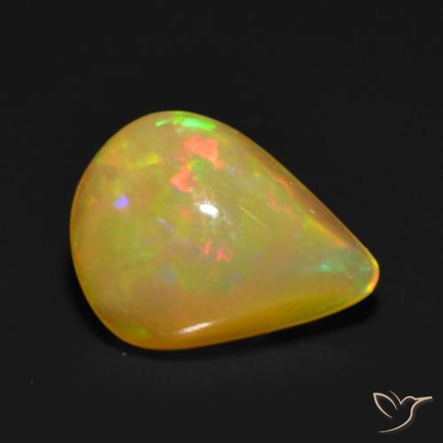 0.72 ct Multicolor Opal Stone, Natural Opal in Pear Cabochon Shape for Sale