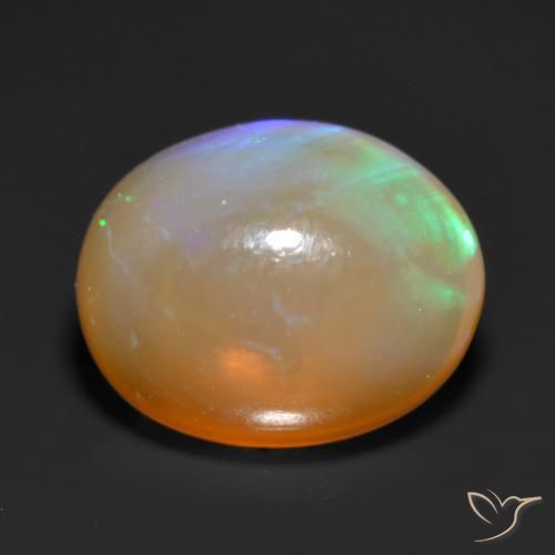 1.36 ct Multicolor Opal Stone, Natural Opal in Oval Cabochon Shape for Sale