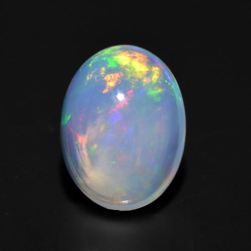 Многоцветный Опал Камень - 1.4ct Овал Кабошон (ID: 554574)