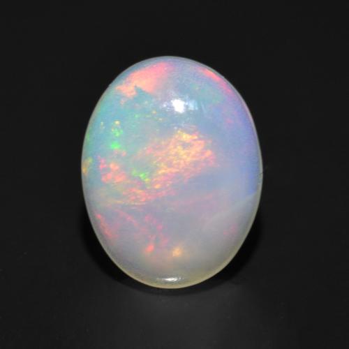 Multicolor Opal Gem - 0.9ct Oval Cabochon (ID: 554583)
