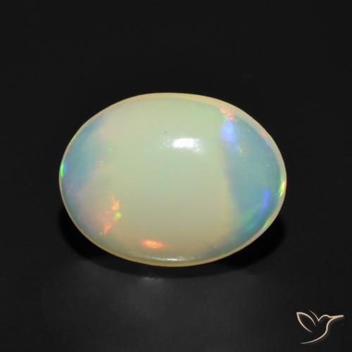 1.07 ct Multicolor Opal Stone, Natural Opal in Oval Cabochon Shape for Sale