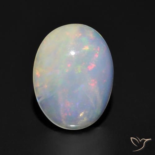 1.14ct Natural Multicolor Opal, Oval, Transparent