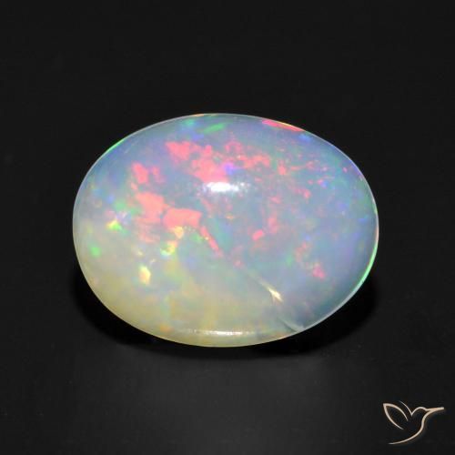 1.14 ct Multicolor Opal Stone, Natural Opal in Oval Cabochon Shape for Sale